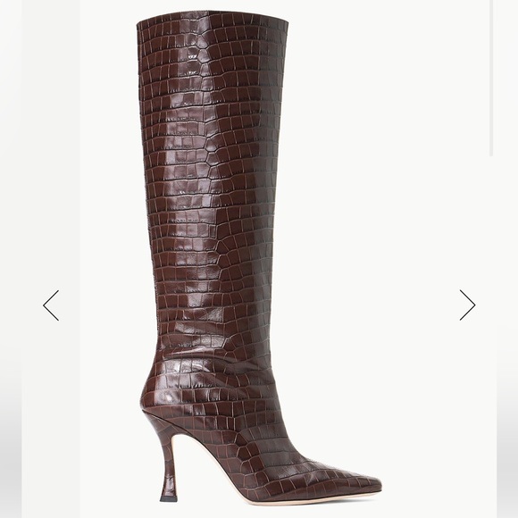 STAUD Shoes - STAUD Chocolate Brown Cami Boots in crock leather - size 39